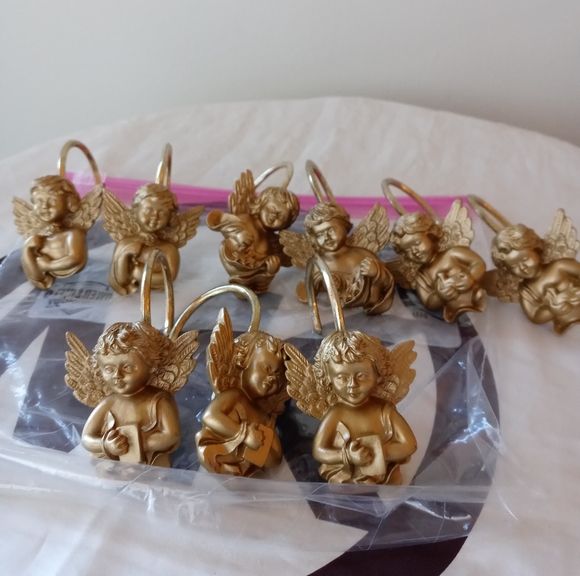 None Other - ( SOLD ) Decorative Cherub Angel Shower Hooks